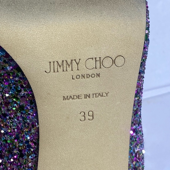 JIMMY CHOO BING 100 RHINESTONE SANDALS - Picture 8 of 8